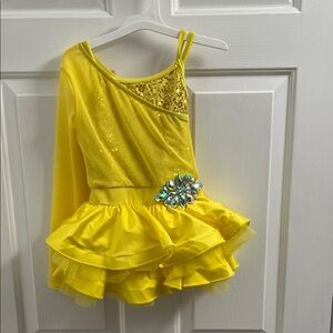 Weissman Sparkling Yellow Kids Dance Costume